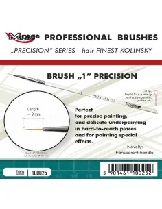 MIRAGE BRUSH PRECISION KOLINSKY SIZE 1 - Mirage Hobby 100025