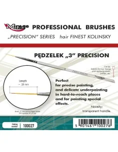 MIRAGE BRUSH PRECISION KOLINSKY SIZE 3 - Mirage Hobby 100027