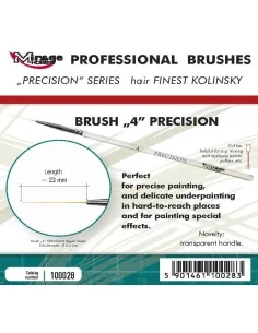 MIRAGE BRUSH PRECISION KOLINSKY SIZE 4 - Mirage Hobby 100028