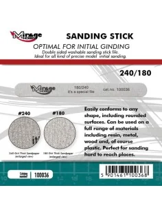 MIRAGE Sanding Stick Double Grid 180/240 - Mirage Hobby 100036