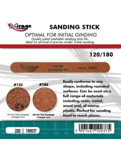 MIRAGE Sanding Stick Double Grid 120/180 - Mirage Hobby 100037