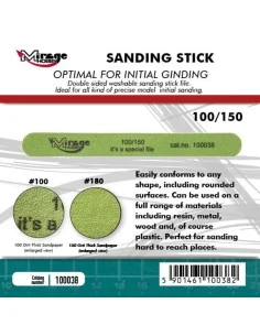 MIRAGE Sanding Stick Double Grid 100/150 - Mirage Hobby 100038