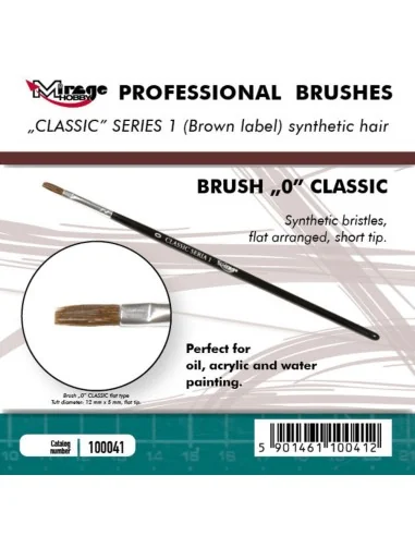MIRAGE BRUSH FLAT HIGH QUALITY CLASSIC SERIES 1 size 0 - Mirage Hob...