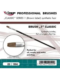 MIRAGE BRUSH FLAT HIGH QUALITY CLASSIC SERIES 1 size 1 - Mirage Hob...