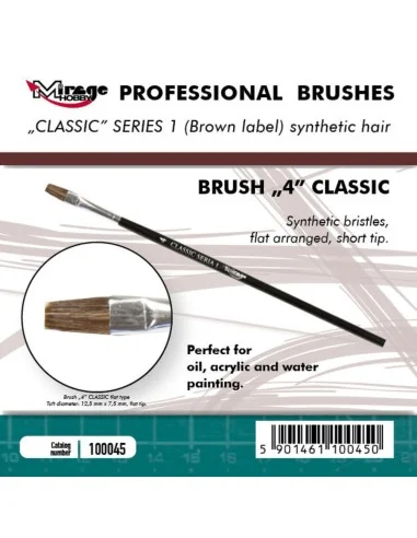[NO_DESC] MIRAGE BRUSH FLAT HIGH QUALITY CLASSIC SERIES 1 size 4 - ...