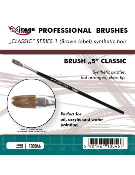 [NO_DESC] MIRAGE BRUSH FLAT HIGH QUALITY CLASSIC SERIES 1 size 5 - ...