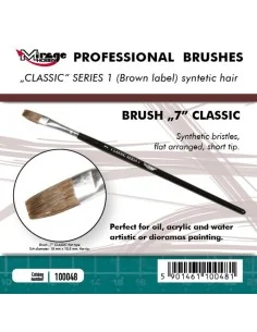 MIRAGE BRUSH FLAT HIGH QUALITY CLASSIC SERIES 1 size 7 - Mirage Hob...