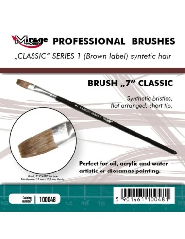 [NO_DESC] MIRAGE BRUSH FLAT HIGH QUALITY CLASSIC SERIES 1 size 7 - ...