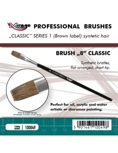 MIRAGE BRUSH FLAT HIGH QUALITY CLASSIC SERIES 1 size 8 - Mirage Hob...