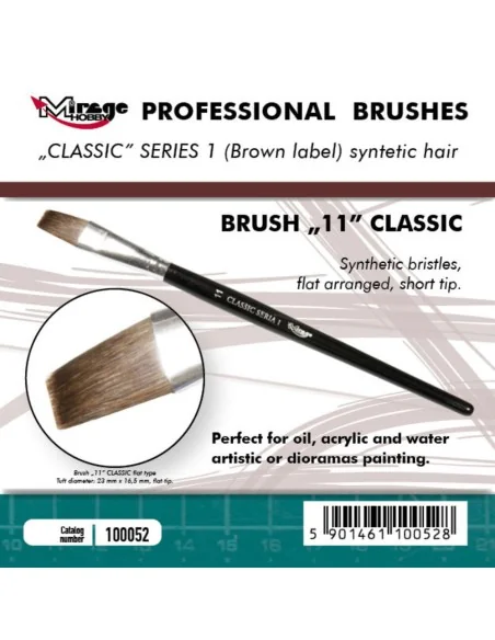 [NO_DESC] MIRAGE BRUSH FLAT HIGH QUALITY CLASSIC SERIES 1 size 11 -...