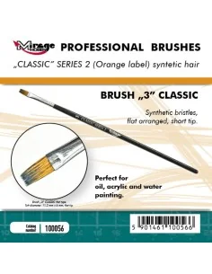 MIRAGE BRUSH FLAT HIGH QUALITY CLASSIC SERIES 2 size 3 - Mirage Hob...