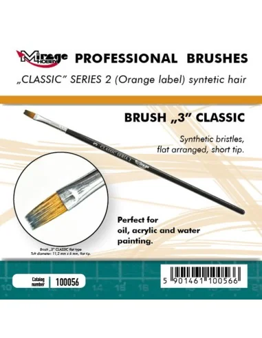 [NO_DESC] MIRAGE BRUSH FLAT HIGH QUALITY CLASSIC SERIES 2 size 3 - ...