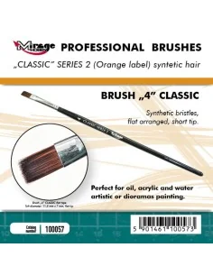MIRAGE BRUSH FLAT HIGH QUALITY CLASSIC SERIES 2 size 4 - Mirage Hob...