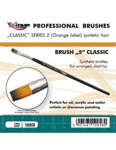 MIRAGE BRUSH FLAT HIGH QUALITY CLASSIC SERIES 2 size 5 - Mirage Hob...