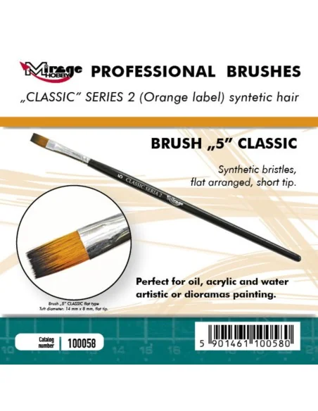 [NO_DESC] MIRAGE BRUSH FLAT HIGH QUALITY CLASSIC SERIES 2 size 5 - ...