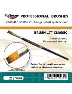 MIRAGE BRUSH FLAT HIGH QUALITY CLASSIC SERIES 2 size 7 - Mirage Hob...