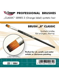 MIRAGE BRUSH FLAT HIGH QUALITY CLASSIC SERIES 2 size 8 - Mirage Hob...