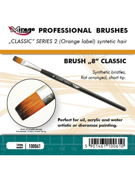 [NO_DESC] MIRAGE BRUSH FLAT HIGH QUALITY CLASSIC SERIES 2 size 8 - ...