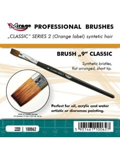 MIRAGE BRUSH FLAT HIGH QUALITY CLASSIC SERIES 2 size 9 - Mirage Hob...