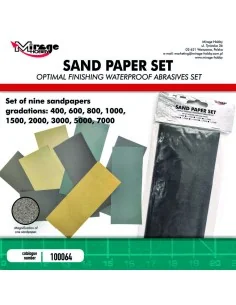 MIRAGE SAND PAPER (9 pcs: 400, 600, 800, 1000, 1500, 2000, 3000, 50...