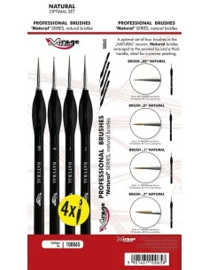 [NO_DESC] MIRAGE BRUSH OPTIMAL SET of NATURAL [4 x Natural Brush: 0...