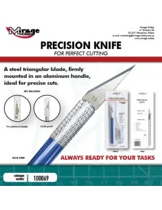 MIRAGE Precision Knife + 5 blades (BLUE) - Mirage Hobby 100069