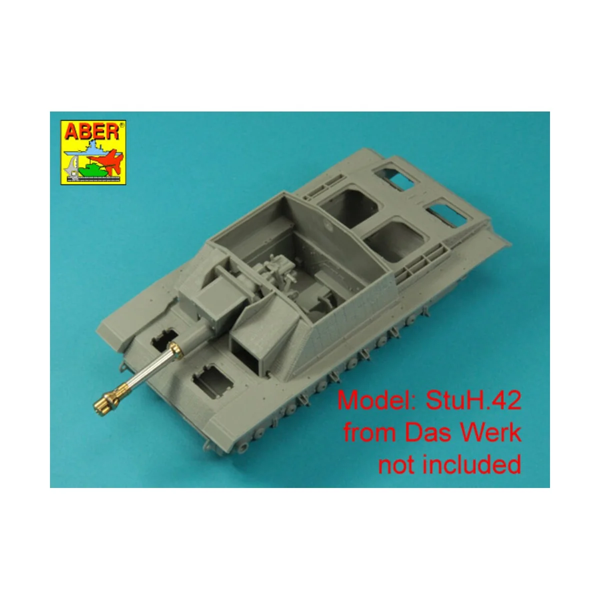 Germ. 10, 5 cm L/28 Barrel for StuH 42 early, 1/35 - Aber Models 35...