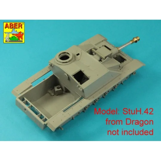 Germ. 10, 5 cm L/28 Barrel for StuH 42 early, 1/35 - Aber Models 35...