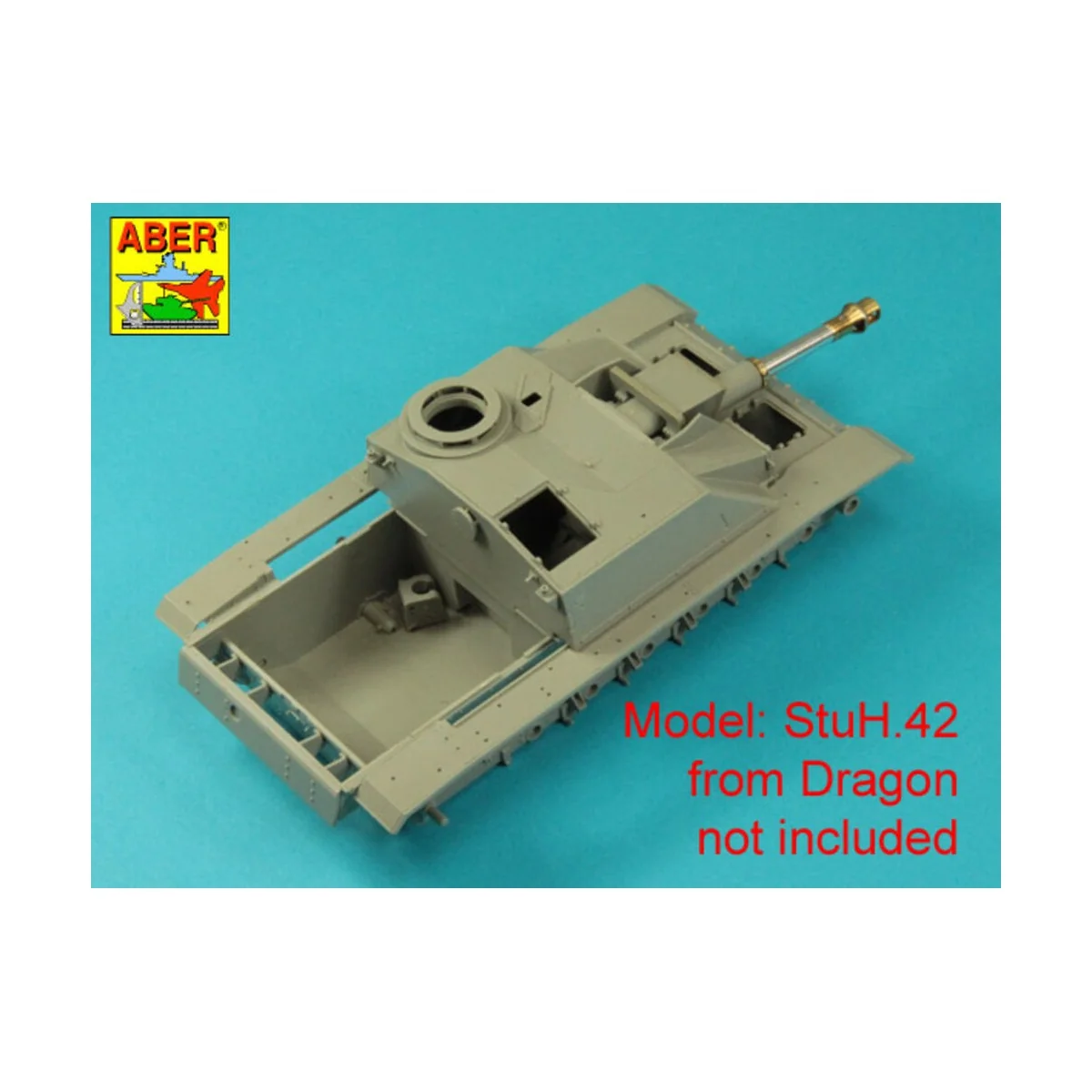 Germ. 10, 5 cm L/28 Barrel for StuH 42 early, 1/35 - Aber Models 35...