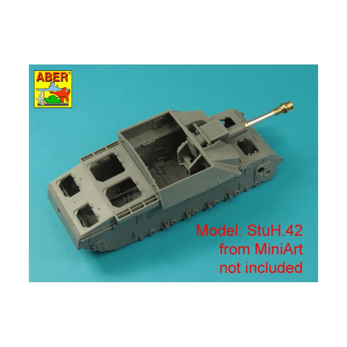 Germ. 10, 5 cm L/28 Barrel for StuH 42 early, 1/35 - Aber Models 35...