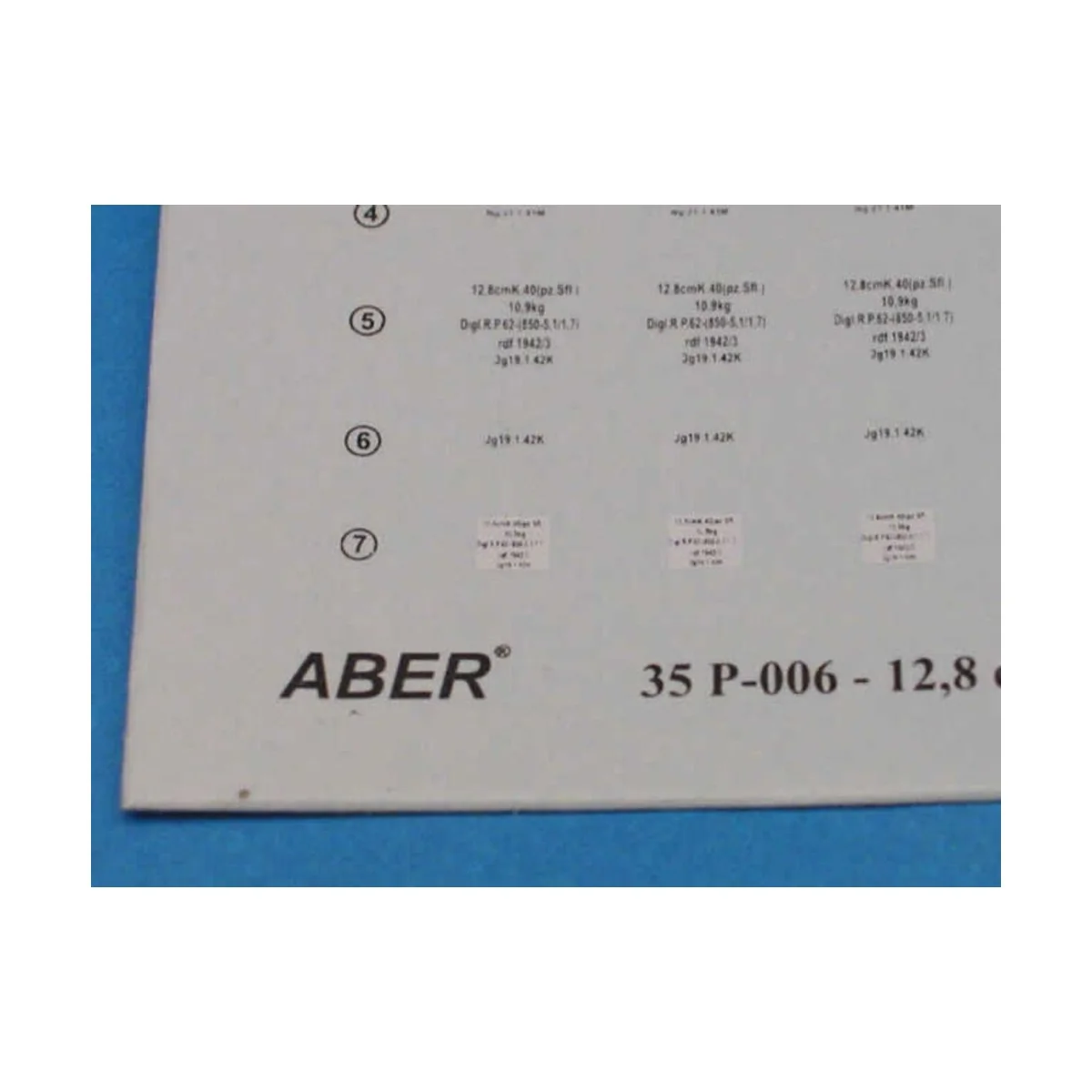 German 280 mm R Grenates 4331 for Leopold Rail Gun - Aber Models 35...