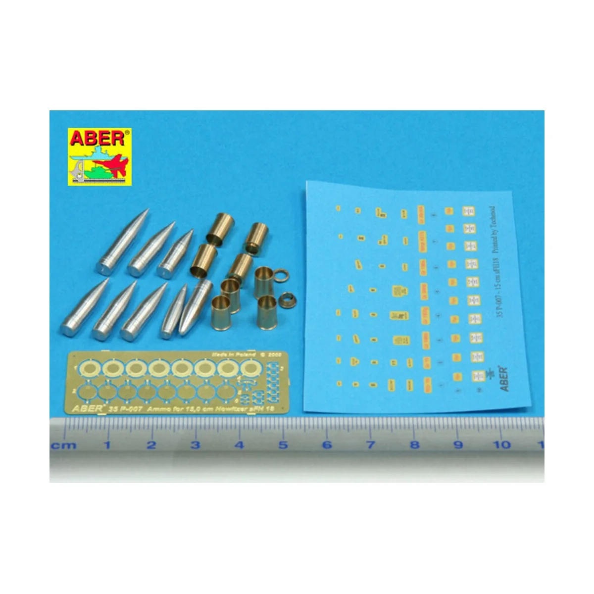 German ammunition for sFH 18, 1/35 - Aber Models 35 P-07 German ammunition for sFH 18, 1/35 - Aber Models 35 P-07