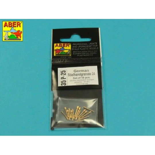 German Stielhamdgranate 24 (15 pcs.), 1/35 - Aber Models 35 P-25