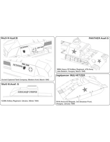 [NO_DESC] German tanks in soviet hands DECAL, 1/48 - Hauler HLX48098