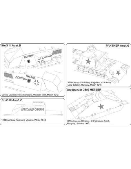 German tanks in soviet hands DECAL, 1/48 - Hauler HLX48098
