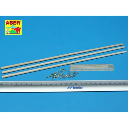 Telegraph-pillar set for 2 cross bar with 16 insulators, 1/35 - Abe...