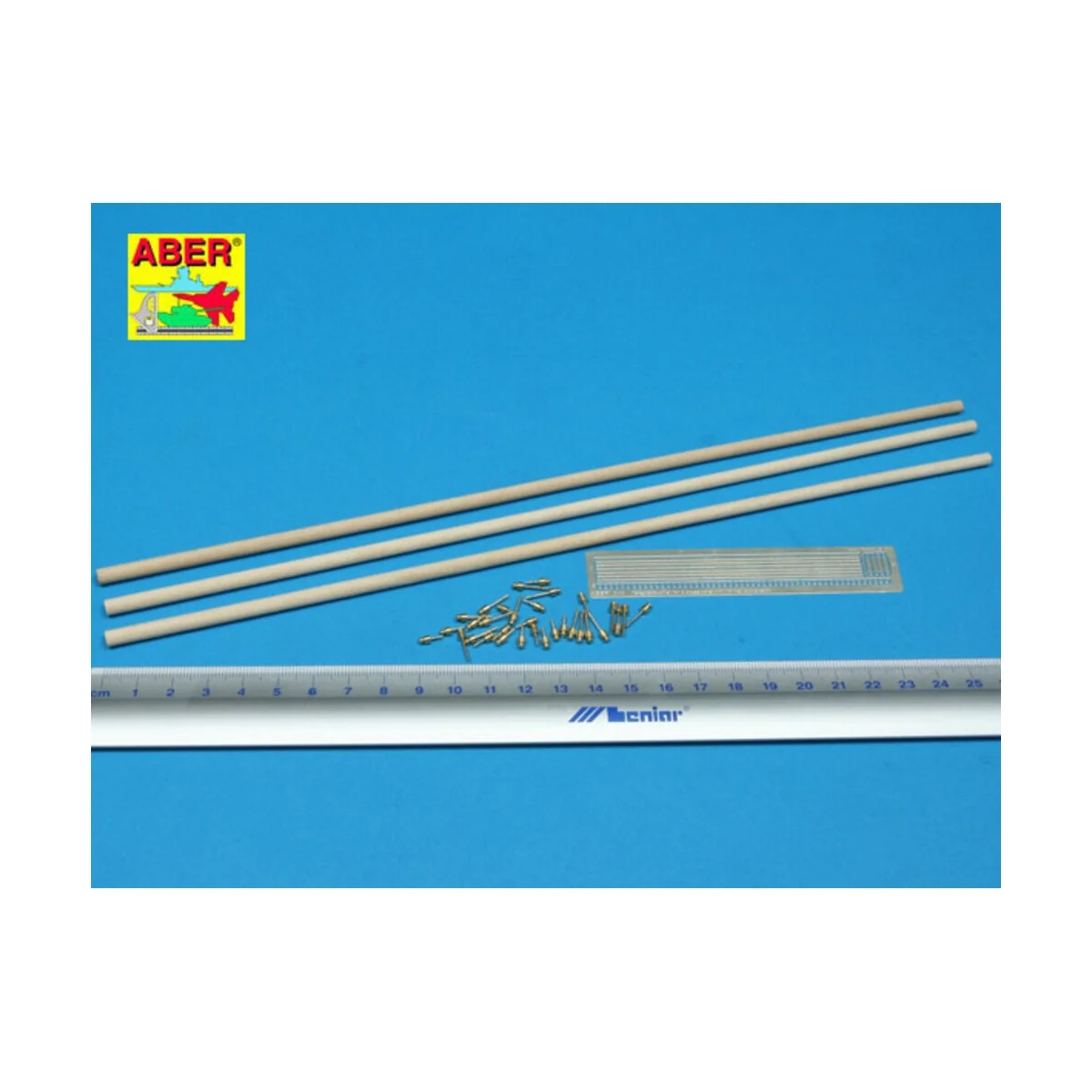 Telegraph-pillar set for 2 cross bar with 16 insulators, 1/35 - Abe...