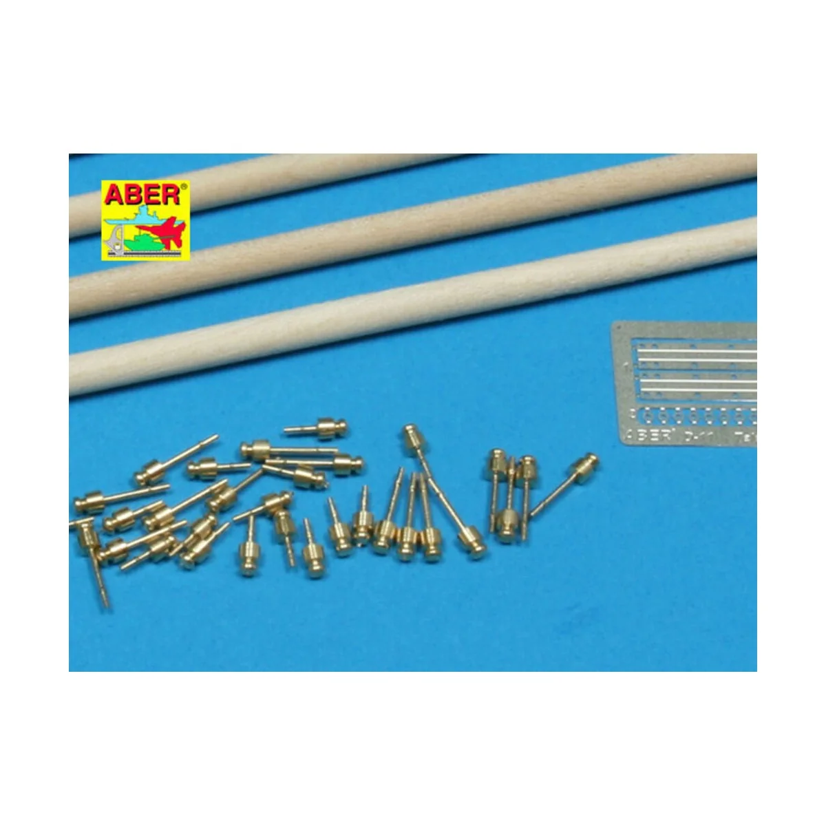 Telegraph-double pillar set for 4 cross bar with 8 insulators, 1/35...