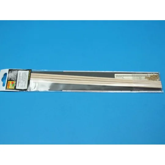 Telegraph-double pillar set for 4 cross bar with 8 insulators, 1/35...