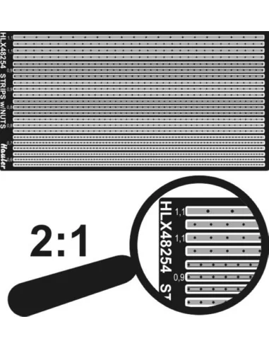 STRIPS w-nuts 0, 6-1, 1mm, 1/48 - Hauler HLX48254