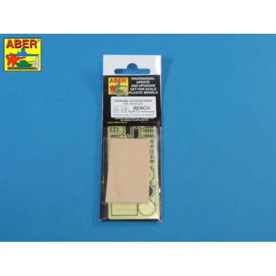 Bench type C & waste basket, 1/35 - Aber Models 35D-18