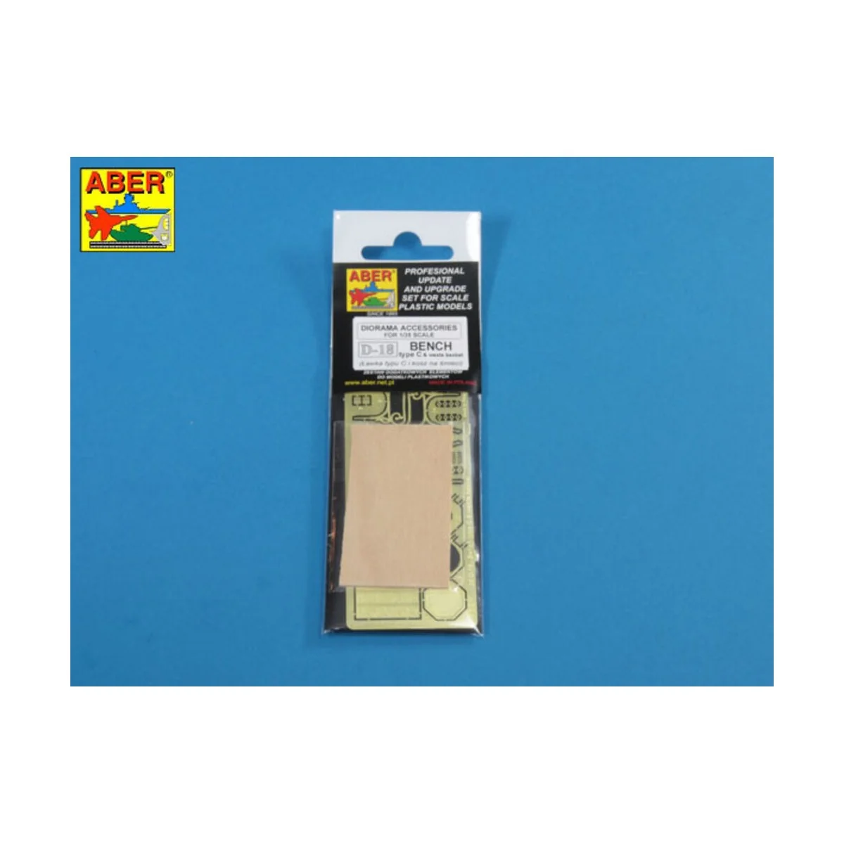 Bench type C & waste basket - Aber Models 35D-18