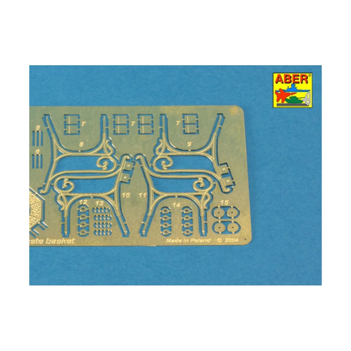 Bench type C & waste basket, 1/35 - Aber Models 35D-18