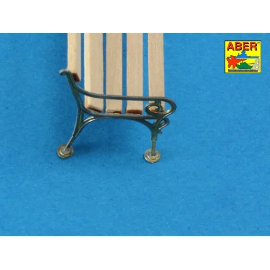 Bench type C & waste basket, 1/35 - Aber Models 35D-18