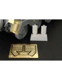 Sd Kfz 232 exhaust shroud mesh and silencer, 1/48 - Hauler HLX48337