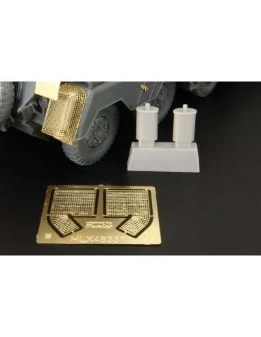 Sd Kfz 232 exhaust shroud mesh and silencer, 1/48 - Hauler HLX48337