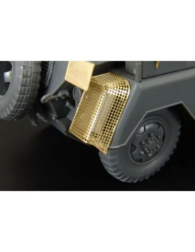 Sd Kfz 232 exhaust shroud mesh and silencer, 1/48 - Hauler HLX48337