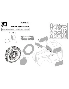 [NO_DESC] British light utility Car PAINTING MASKS (TAMIYA), 1/48 -... 2