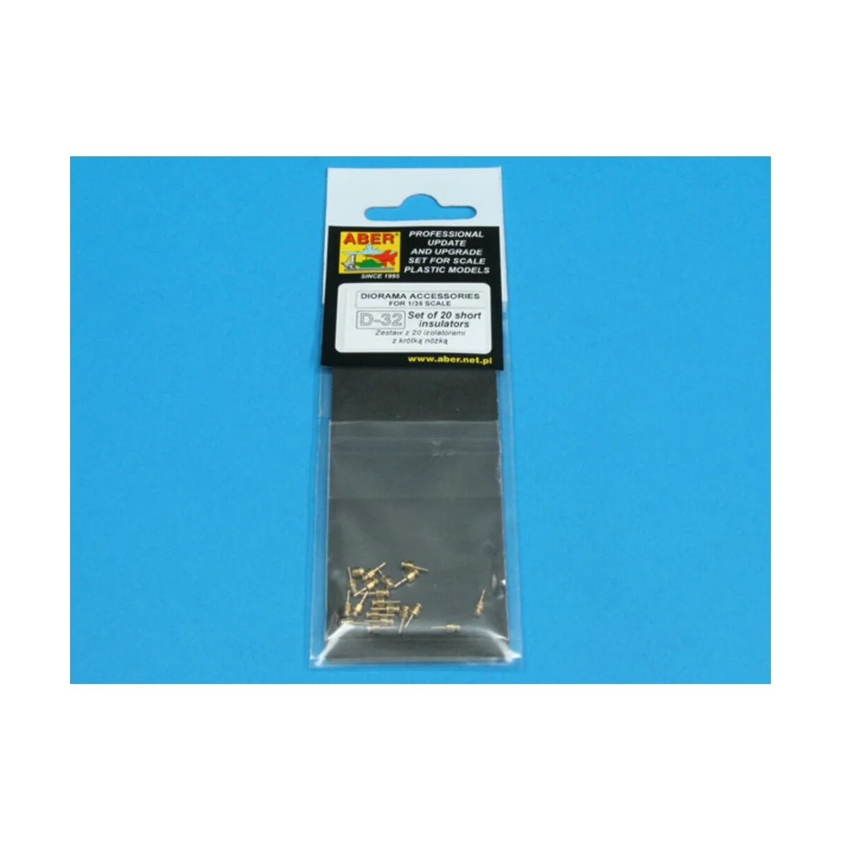 Set with 20 short foot insulators - Aber Models 35D-32