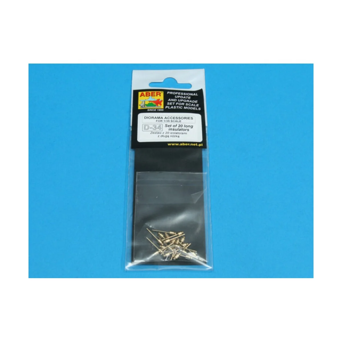 Set with 20 long foot insulators - Aber Models 35D-34